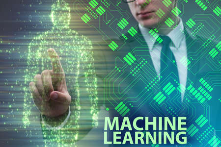 Machine learning concept as modern technologyの写真素材