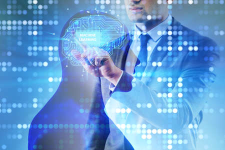 Machine learning concept as modern technologyの写真素材