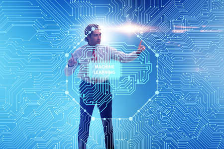 Machine learning concept as modern technologyの写真素材