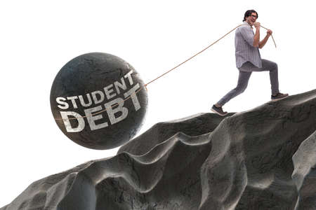 Concept of student loan and expensive educationの写真素材