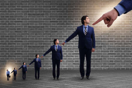 Businessmen blaming each other for failuresの写真素材