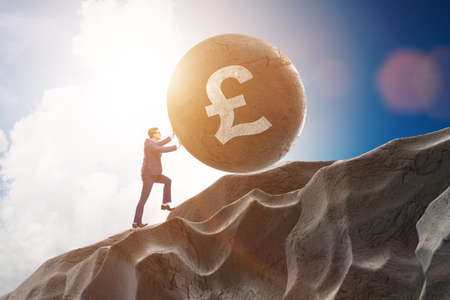 Trader trading in british poundの写真素材