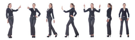 Woman businesswoman isolated on whiteの写真素材