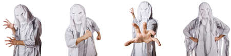 Monster on white in scary halloween concept