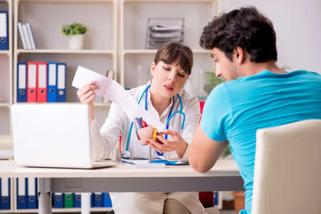 Young patient visiting doctor cardiologist
