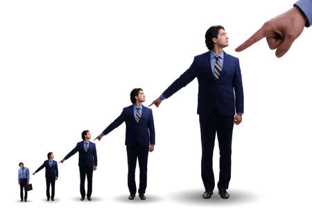 Businessmen blaming each other for failuresの写真素材