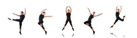 Dancer isolated on the white background