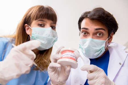 Concept of treating teeth at dentistsの写真素材