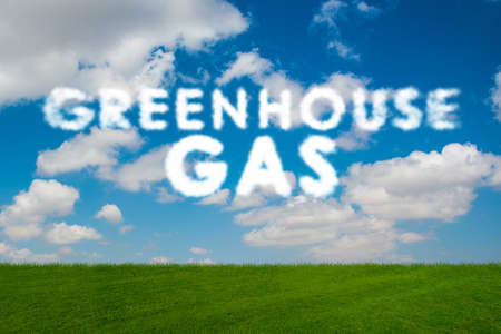 Ecological concept of greenhouse gas emissionsの写真素材