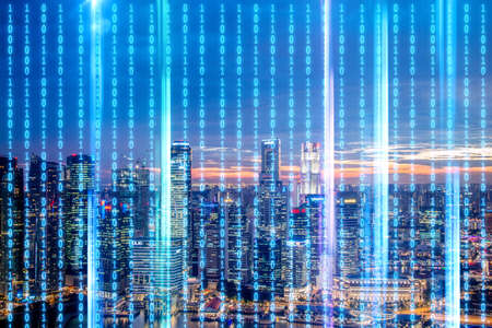 Concept of modern digital city and innovation