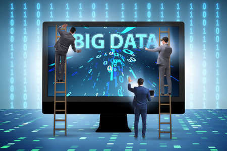 Big data concept with data mining analyst