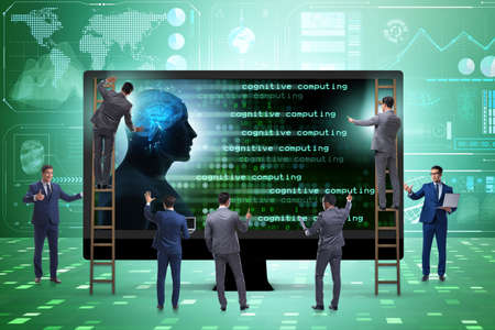 Cognitive computing and machine learning concept