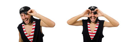 Man pirate isolated on the white backgroundの写真素材