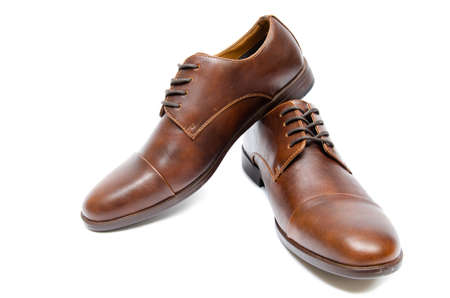 Brown shoes isolated on white background