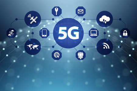 5g internet concept in technology concept - 3d rendering