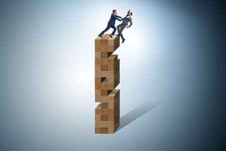 Business competition concept with two businessmenの写真素材