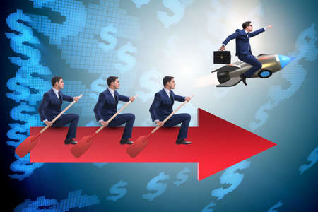 Leadership concept with various business peopleの写真素材