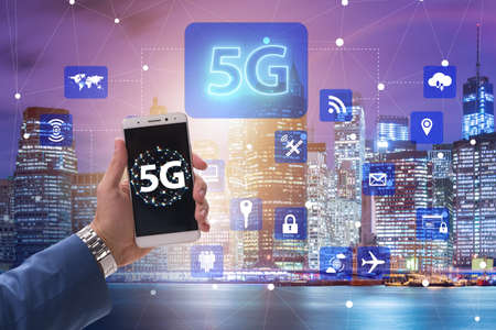 5g concept of internet connection technologyの写真素材