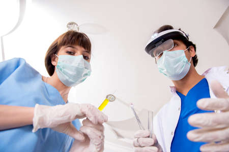 Concept of treating teeth at dentistsの写真素材