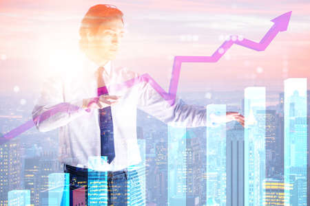 Businessman in stock trading concept