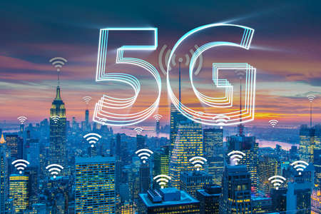 5g internet concept in technology conceptの写真素材