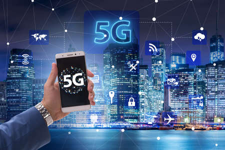 5g concept of internet connection technologyの写真素材