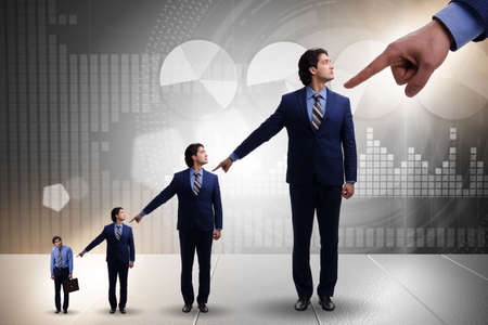 Businessmen blaming each other for failures