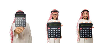 Arab businessman isolated on whiteの写真素材