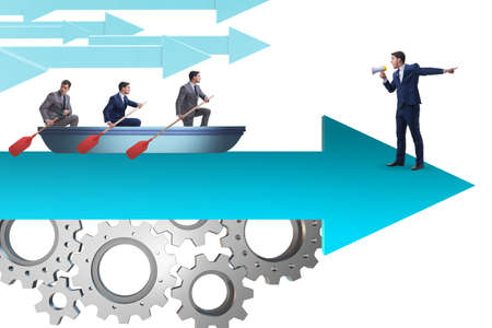 Leadership concept with various business peopleの写真素材