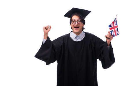 Young handsome man graduating from universityの写真素材