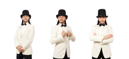 Collage of young man in suitの写真素材