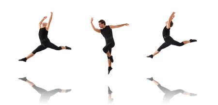 Young dancer isolated on the whiteの写真素材