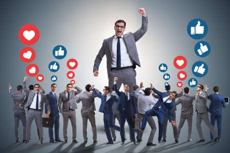 Concept of social networks with businessmen