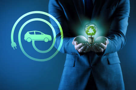 Electric vehicle concept with lightbulb