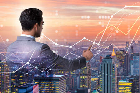 Businessman in stock trading concept