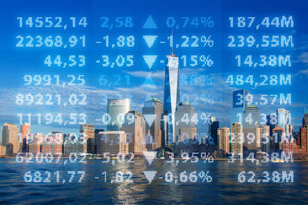 Trading concept with financial chart