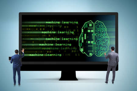 Cognitive computing and machine learning concept