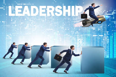 Leadership concept with various business peopleの写真素材