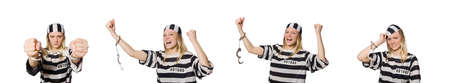 Funny prison inmate in conceptの写真素材