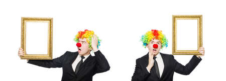 Clown isolated on the white backgroundの写真素材