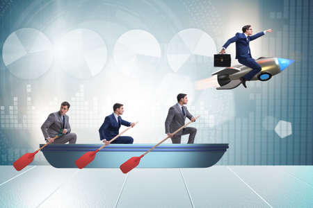 Leadership concept with various business peopleの写真素材