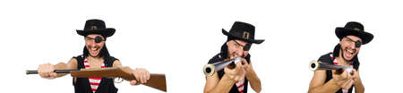 Man pirate isolated on the white background