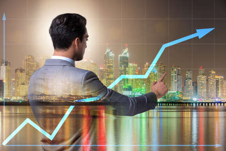 Businessman in stock trading concept
