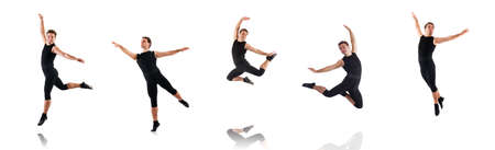 Dancer isolated on the white background