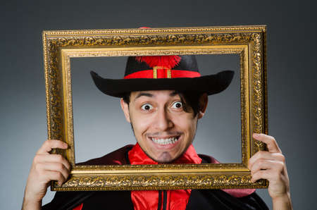Man pirate against dark background