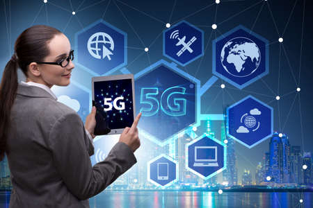 5g concept of internet connection technologyの写真素材