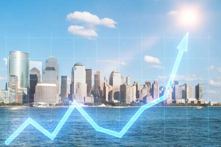 Trading concept with financial chart