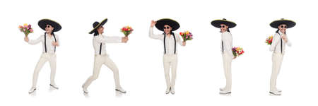 Funny mexican with sombrero hatの写真素材