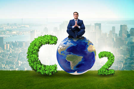 Ecological concept of greenhouse gas emissionsの写真素材