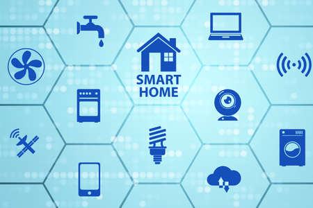 Smart home concept - 3d renderingの写真素材